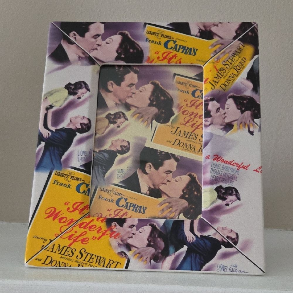 Vintage Romance Collage Picture Frame - Yellow & Purple